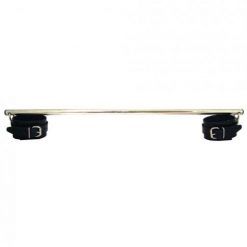 Rouge Leather Adjustable Leg Spreader Bar with Cuffs