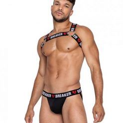 Heartbreaker Harness W/large O-ring Detail Black/red L/xl