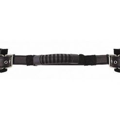 Ouch Adjustable Leather Handcuffs Black