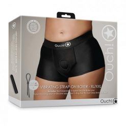 Shots Ouch Vibrating Strap On Boxer - Black Xl/xxl