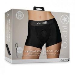 Shots Ouch Vibrating Strap On Boxer - Black Xs/s