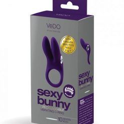 Vedo Sexy Bunny Rechargeable Ring - Deep Purple