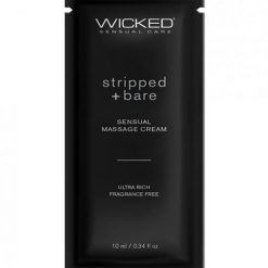 Wicked Sensual Care Stripped & Bare Unscented Massage Cream  - .34 Oz