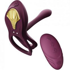 Zalo Bayek Vibrating Couples Ring W/remote - Velvet Purple