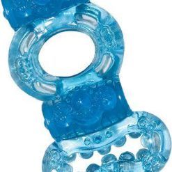 Double Power Cock and Ball Ring Blue