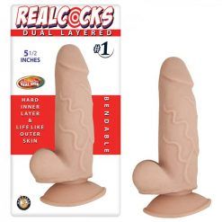 Real Cocks Dual Layered #1 Beige 5.5 inches Dildo