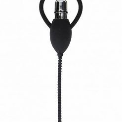 Ouch! Urethral Sounding Vibrating Bullet Plug Black