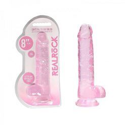 Realrock Realistic Dildo With Balls 8"Pink