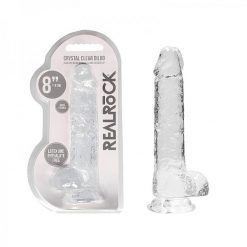 Realrock Realistic Dildo With Balls 8"Transparent
