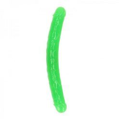 Realrock Glow In The Dark Double Dong 15 In. Dual-ended Dildo Neon Green