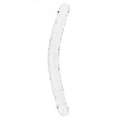 Realrock Crystal Clear Double Dong 18 In. Dual-ended Dildo Clear