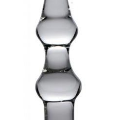 Mammoth 3 Bumps Glass Dildo Clear