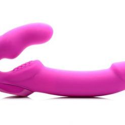 Evoke Super Charged Vibrating Strapless Strap On Pink
