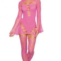 3 Pc Bodystocking Set O/s Milkshake Pink