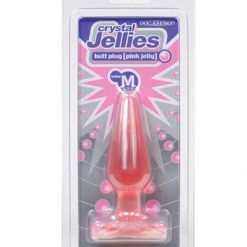 Crystal jellies medium pink butt plug