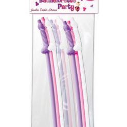 Bachelorette Party Pecker Straws Assorted Colors 10 Count