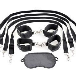 Fetish Fantasy Cuff and Tether Set Black