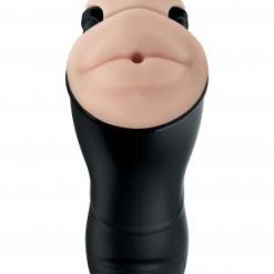 PDX Elite Double Penetration Vibrating Stroker Beige