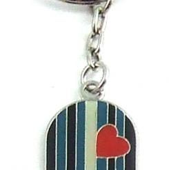 Gaysentials Enamel Key Chain Leather Flag