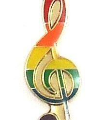 Gaysentials Lapel Pin Rainbow Musical Note