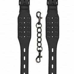 Ouch! Skulls & Bones Spiked Handcuffs Black