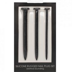 Silicone Screw Plug Set Urethral Sounding Black