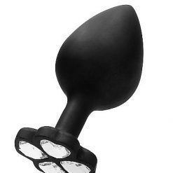 Large Lucky Diamond Butt Plug Black