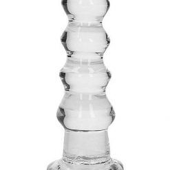Realrock Curvy Dildo Or Butt Plug 5.5in Transparent