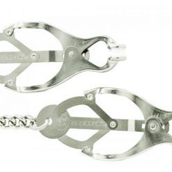 Endurance Butterfly Nipple Clamps With Link Chain - Silver