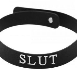 Slut Silicone Collar Black O/S