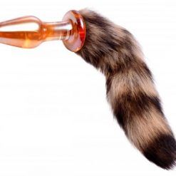 Tailz Faux Fox Tail Orange Glass Anal Plug